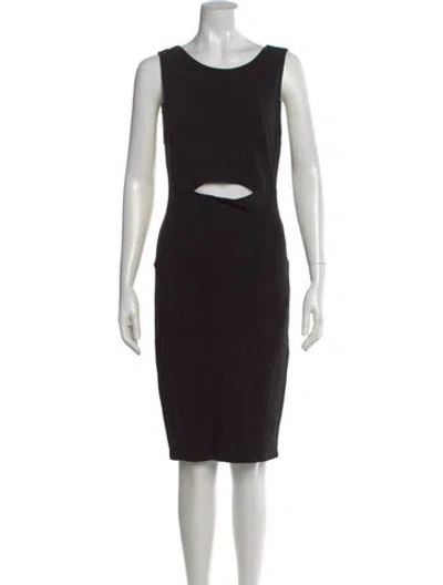 Pre-owned Helmut Lang Crew Neck Knee-length Dress In Black