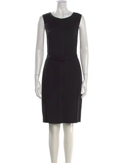 Pre-owned Helmut Lang Crew Neck Knee-length Dress In Black