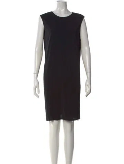 Pre-owned Helmut Lang Crew Neck Knee-length Dress In Black