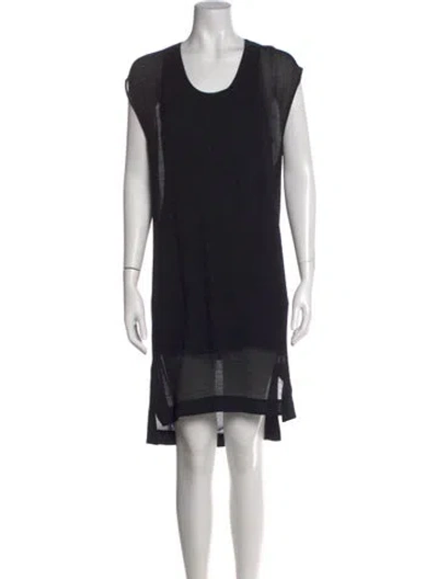 Pre-owned Helmut Lang Crew Neck Knee-length Dress In Black