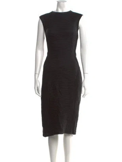 Pre-owned Helmut Lang Crew Neck Knee-length Dress In Black