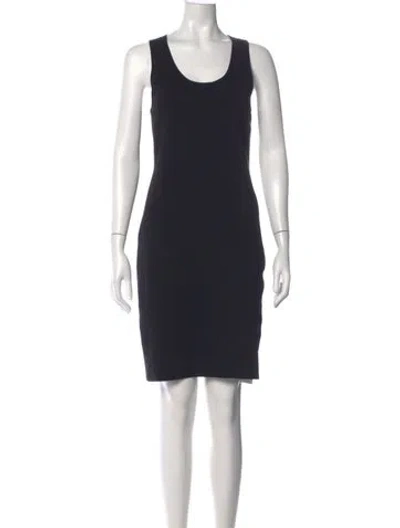Pre-owned Helmut Lang Crew Neck Knee-length Dress In Black
