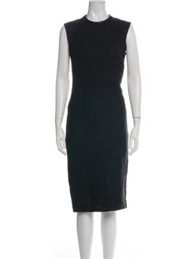 Pre-owned Helmut Lang Crew Neck Knee-length Dress In Black