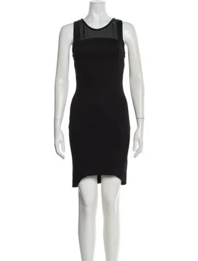 Pre-owned Helmut Lang Crew Neck Knee-length Dress In Black