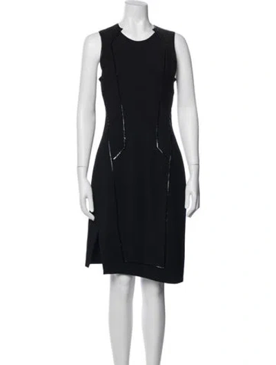 Pre-owned Helmut Lang Crew Neck Knee-length Dress In Black