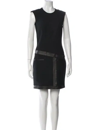 Pre-owned Helmut Lang Crew Neck Knee-length Dress In Black