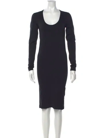 Pre-owned Helmut Lang Crew Neck Knee-length Dress In Black