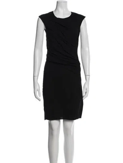 Pre-owned Helmut Lang Crew Neck Knee-length Dress In Black