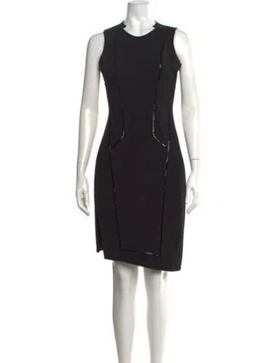 Pre-owned Helmut Lang Crew Neck Knee-length Dress In Black