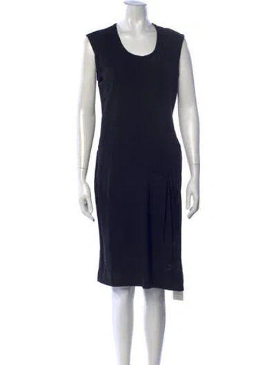 Pre-owned Helmut Lang Crew Neck Knee-length Dress In Black