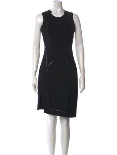 Pre-owned Helmut Lang Crew Neck Knee-length Dress In Black