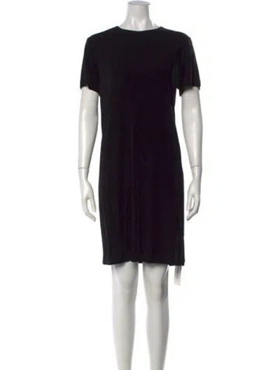 Pre-owned Helmut Lang Crew Neck Knee-length Dress In Black