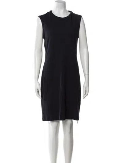 Pre-owned Helmut Lang Crew Neck Knee-length Dress In Black