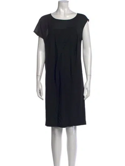 Pre-owned Helmut Lang Crew Neck Knee-length Dress In Black
