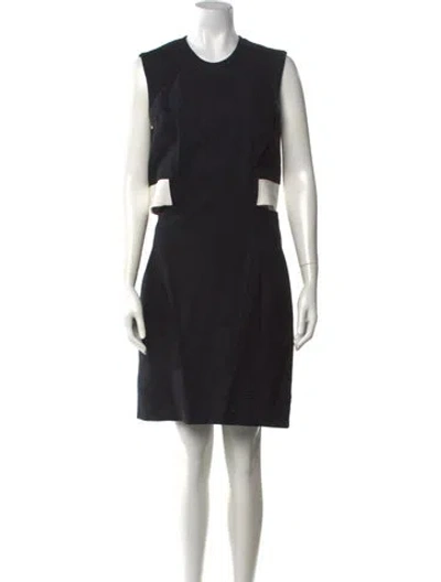 Pre-owned Helmut Lang Crew Neck Knee-length Dress In Black/white