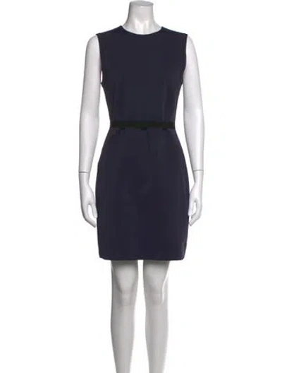 Pre-owned Helmut Lang Crew Neck Knee-length Dress In Blue