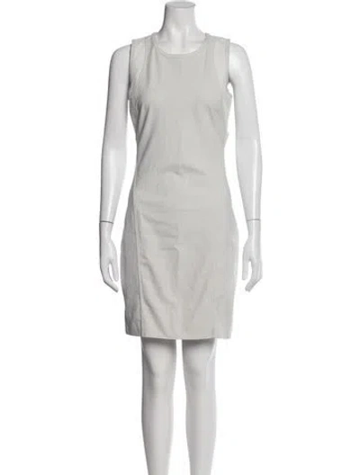 Pre-owned Helmut Lang Crew Neck Knee-length Dress In Gray