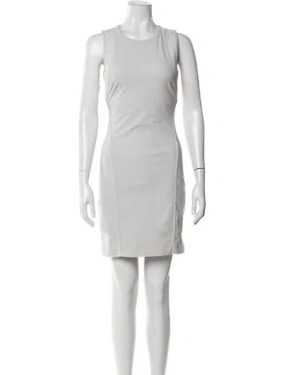 Pre-owned Helmut Lang Crew Neck Knee-length Dress In Gray