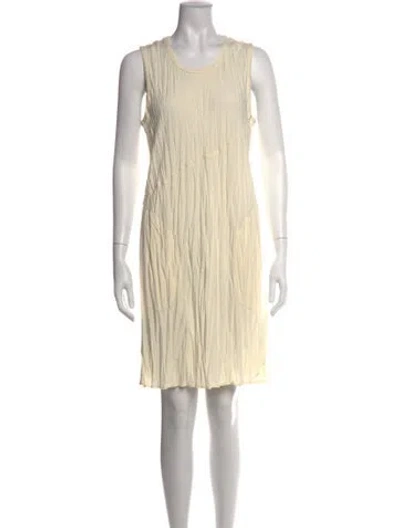 Pre-owned Helmut Lang Crew Neck Knee-length Dress In Neutral