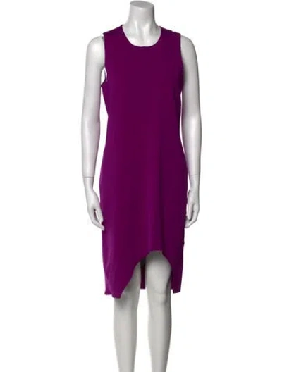 Pre-owned Helmut Lang Crew Neck Knee-length Dress In Purple