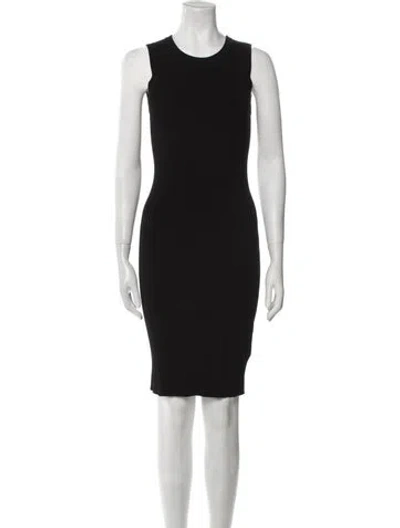 Pre-owned Helmut Lang Crew Neck Knee-length Dress W/ Tags In Black