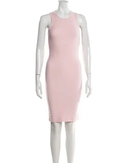 Pre-owned Helmut Lang Crew Neck Knee-length Dress W/ Tags In Pink