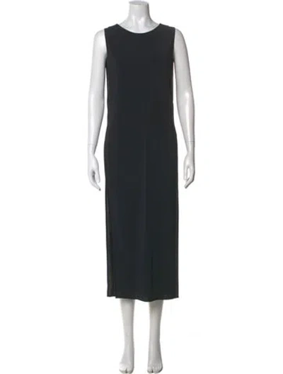 Pre-owned Helmut Lang Crew Neck Long Dress In Black