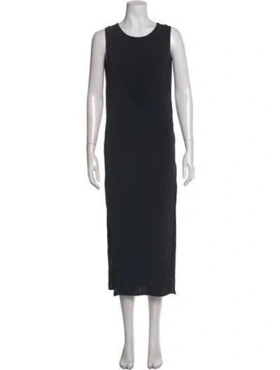 Pre-owned Helmut Lang Crew Neck Long Dress In Black