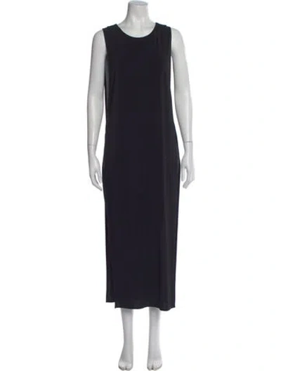 Pre-owned Helmut Lang Crew Neck Long Dress In Black
