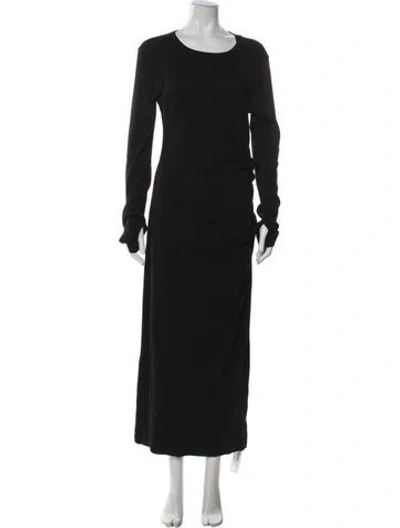 Pre-owned Helmut Lang Crew Neck Long Dress In Blue