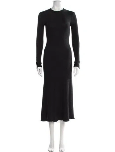 Pre-owned Helmut Lang Crew Neck Long Dress In Blue