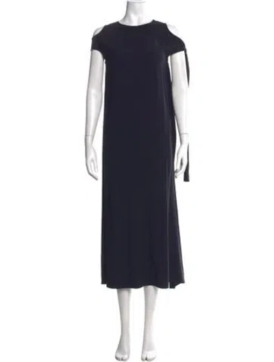 Pre-owned Helmut Lang Crew Neck Long Dress In Blue