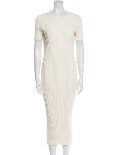 Pre-owned Helmut Lang Crew Neck Long Dress In Neutral