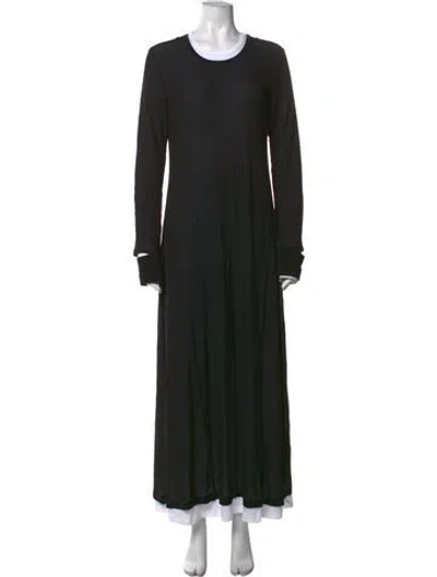 Pre-owned Helmut Lang Crew Neck Long Dress W/ Tags In Black