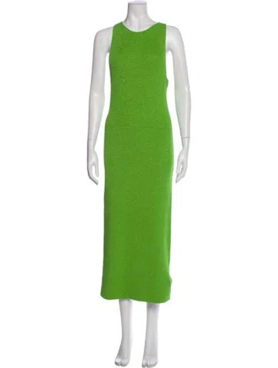 Pre-owned Helmut Lang Crew Neck Long Dress W/ Tags In Green