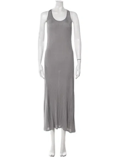 Pre-owned Helmut Lang Crew Neck Long Dress W/ Tags In Grey