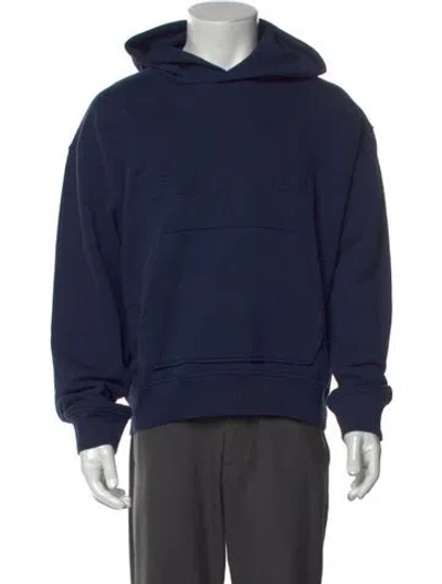 Pre-owned Helmut Lang Crew Neck Long Sleeve Hoodie In Blue