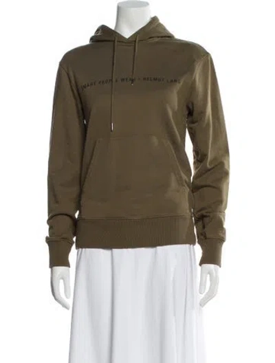 Pre-owned Helmut Lang Crew Neck Long Sleeve Hoodie In Green