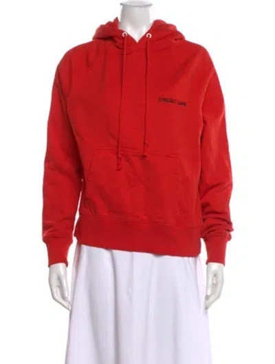 Pre-owned Helmut Lang Crew Neck Long Sleeve Hoodie In Red