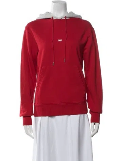 Pre-owned Helmut Lang Crew Neck Long Sleeve Hoodie In Red