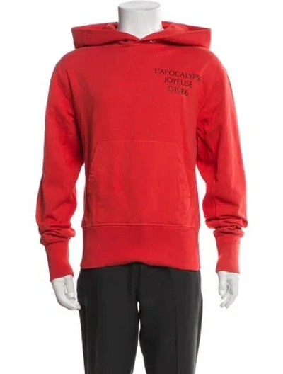 Pre-owned Helmut Lang Crew Neck Long Sleeve Hoodie In Red