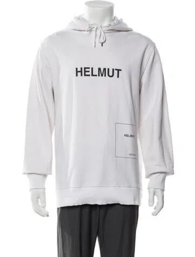 Pre-owned Helmut Lang Crew Neck Long Sleeve Hoodie In White