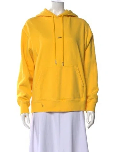 Pre-owned Helmut Lang Crew Neck Long Sleeve Hoodie In Yellow