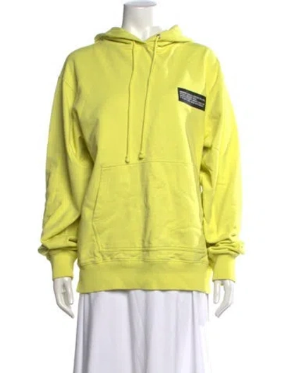 Pre-owned Helmut Lang Crew Neck Long Sleeve Hoodie In Yellow