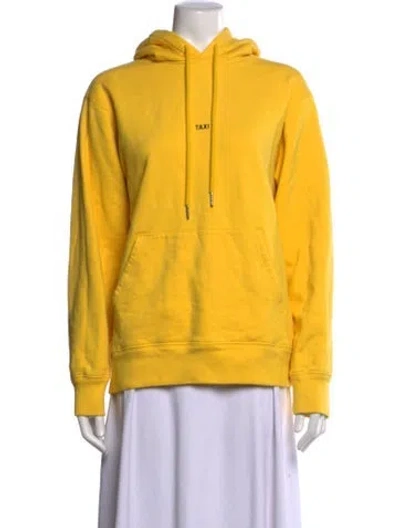 Pre-owned Helmut Lang Crew Neck Long Sleeve Hoodie In Yellow