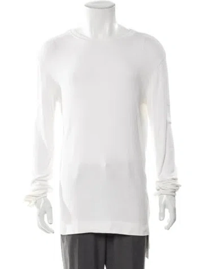 Pre-owned Helmut Lang Crew Neck Long Sleeve Pullover In White