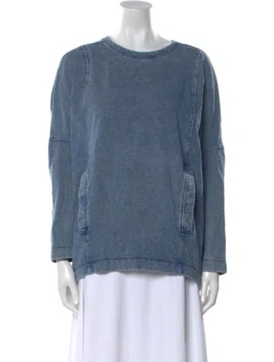Pre-owned Helmut Lang Crew Neck Long Sleeve Sweatshirt In Blue