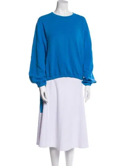 Pre-owned Helmut Lang Crew Neck Long Sleeve Sweatshirt In Blue