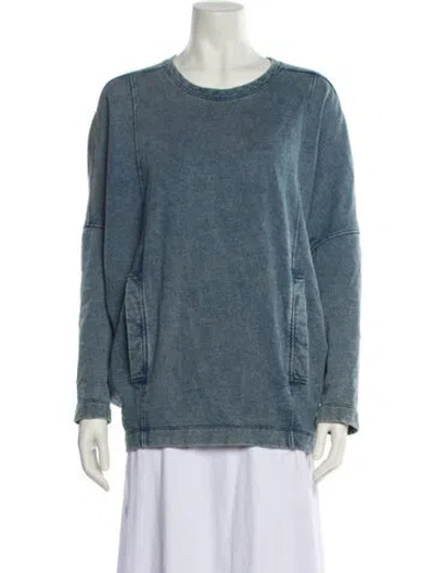 Pre-owned Helmut Lang Crew Neck Long Sleeve Sweatshirt In Blue