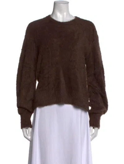 Pre-owned Helmut Lang Crew Neck Long Sleeve Sweatshirt In Brown
